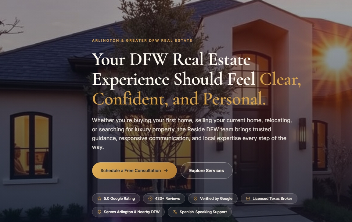 Reside DFW — Website Redesign