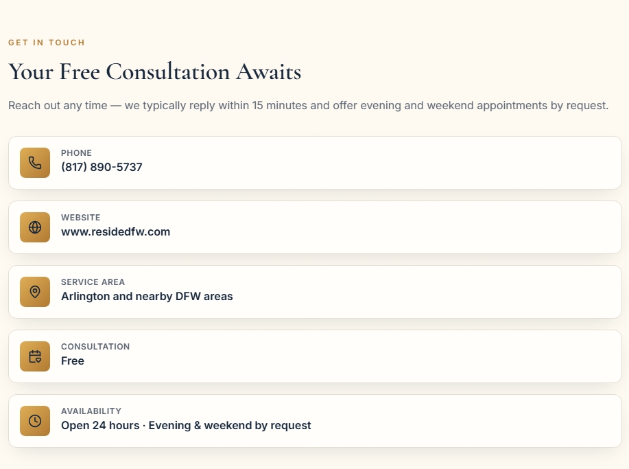 Reside DFW — Final call to action